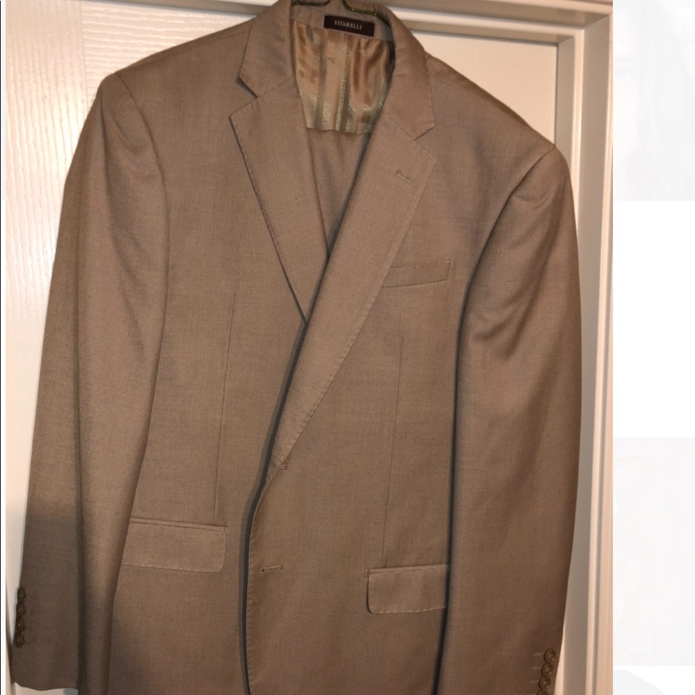 This is a tan, Vitarelli Italian suit.